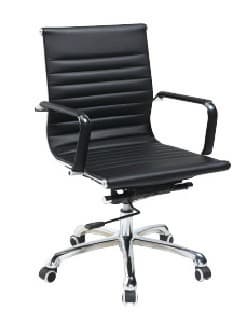 PU leather office Eames chair with low back